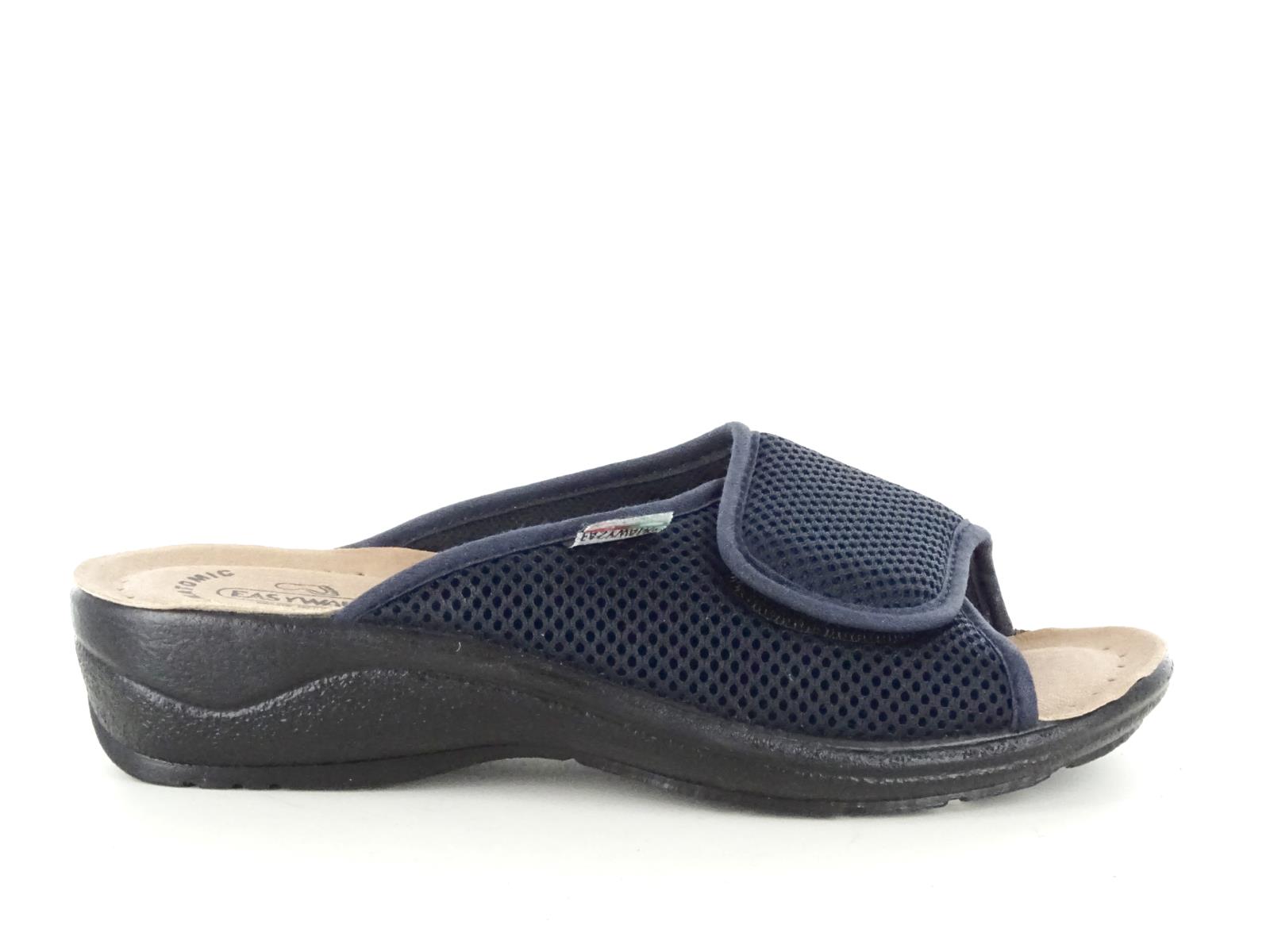Easy Street Waive Scarpe Da Donna Décolleté – Nuovo Blu Marino, Tacco 3,2 Cm, Tomaia Sintetica Con Dettaglio Plissettato – Taglia 38.5 Larga